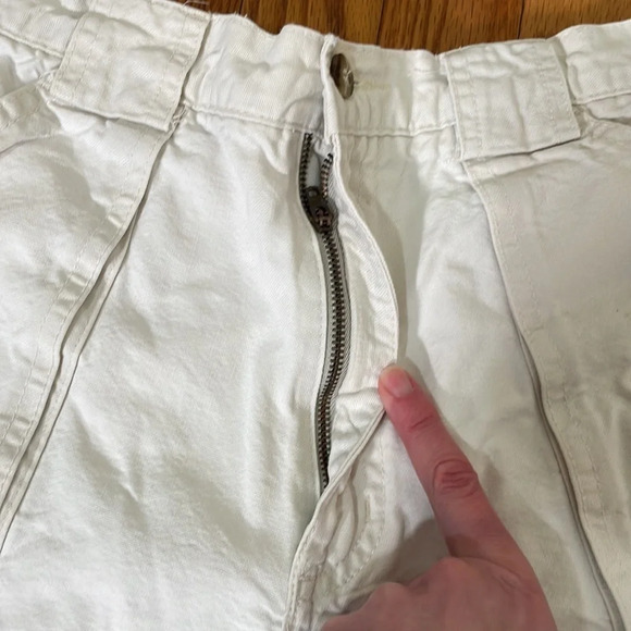 Vintage Hook & Tackle beer can utility cargo pocket khaki shorts women’s 24/ XXS - Picture 3 of 8